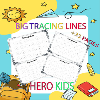 Preview of Big Tracing Lines For  toddlers (pen control )