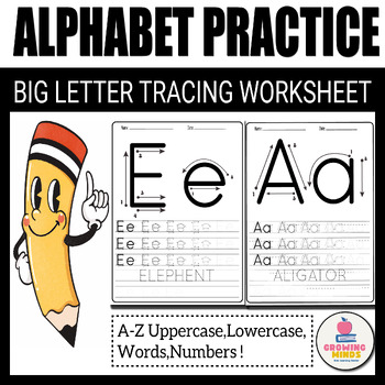 Big Tracing Worksheets Alphabet - Alphabet Handwriting Practice Activities