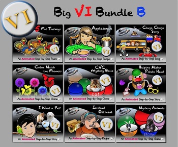 Preview of Big VI Bundle B - Animated Step-by-Steps® -  VI