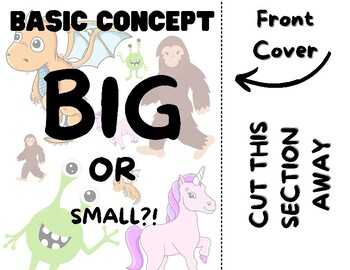 Preview of Big Vs Small Magical Creatures Themed Interactive Book!