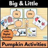 Big & Little Pumpkin Sorting by Size Activities for Five Little Pumpkins