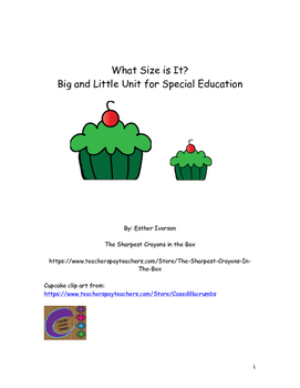 Preview of Big and Little Unit for Special Education