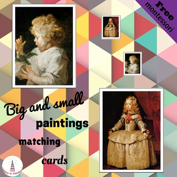 Preview of Famous Paintings Art Matching Activity (big and small)