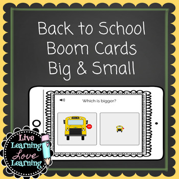 Preview of Big and Small School Supplies | Boom Cards