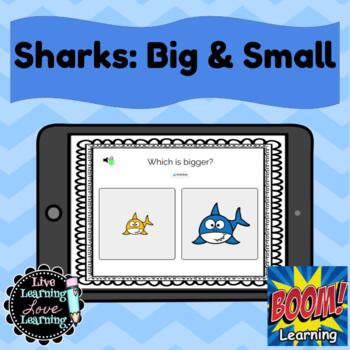 Preview of Big and Small Sharks | Boom Cards