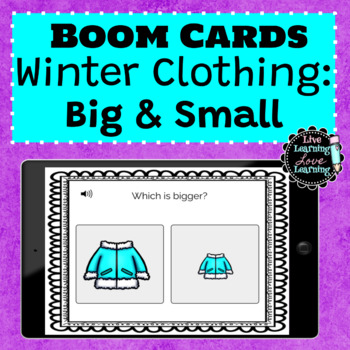 Preview of Big and Small | Winter Clothing Boom Cards