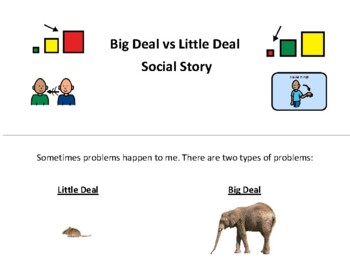 Preview of Big deal vs Little deal Social Story