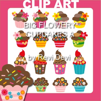 Preview of Cupcakes clip art - Teacher Resource