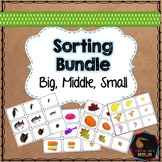 Big, middle, small themed math sorting bundle