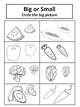 Circle The Big School Things, Find Big Or Small Worksheet For