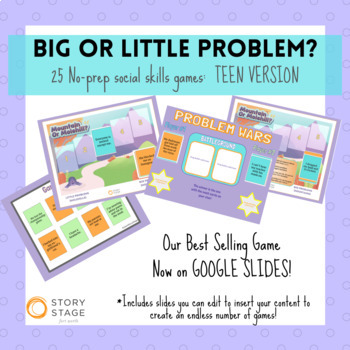 Preview of Big or little problem? Size of Your Emotion/Reaction Game for Teens