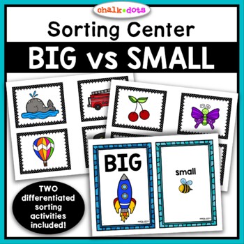 Big Vs Small Sorting By Chalkdots Teachers Pay Teachers