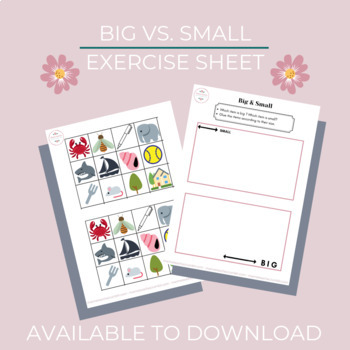 Big Small Worksheet Stock Illustrations – 654 Big Small Worksheet