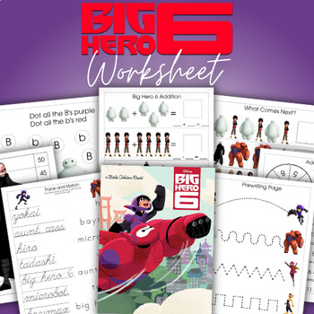Preview of BigHero6 Printable Worksheets for kids