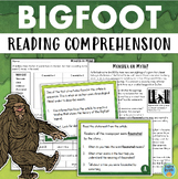 Bigfoot Sasquatch Mystery Close Reading Comprehension Pass