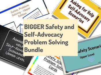 Preview of Bigger Safety and Self-Advocacy Problem Solving Bundle