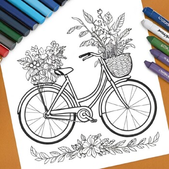Preview of Bike Adventures: Coloring Pages Collection
