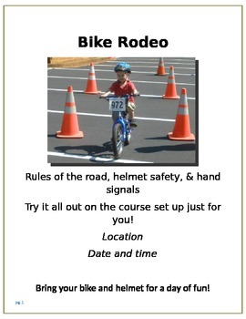 Preview of Bike Rodeo and Safety