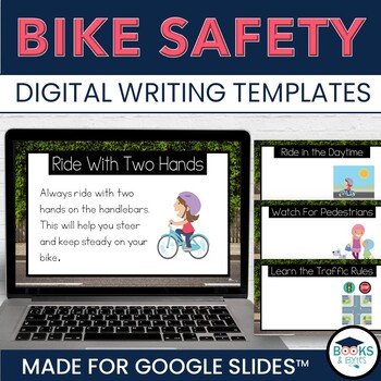 Preview of Bike Safety Tips - Bicycle Safety Writing Templates for Google Slides™