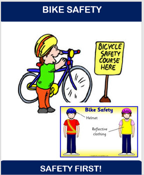 Preview of Bike Safety with activities, CDC Health Standard 5 and 7