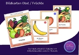 Bildkarten Früchte - flash cards fruit in German