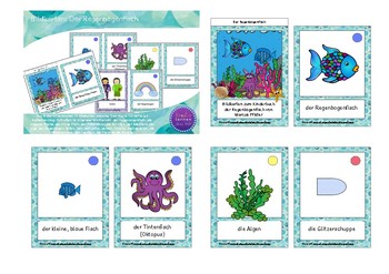 Preview of Bildkarten in Schülergröße: Der Regenbogenfisch