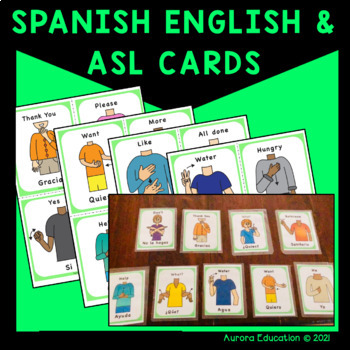 Preview of ASL and Spanish cards for Dual Language Learners | Translanguaging