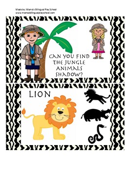 Preview of Jungle Animal Physical Characteristics: Bilingual Activity