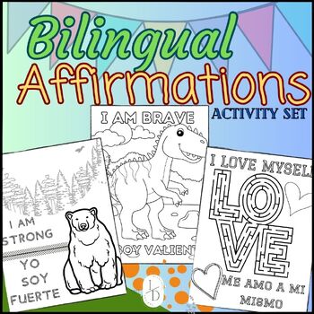 Preview of Bilingual Affirmation Activity Set