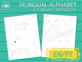 Bilingual Alphabet: English & Portuguese - Coloring Pages,