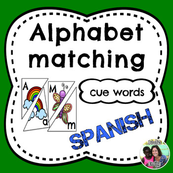 Spanish Bilingual Alphabet Matching Bundle by Profe Emily | TpT