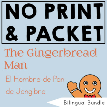 Preview of Bilingual BUNDLE The Gingerbread Man Book Companion for Spanish Speech Therapy