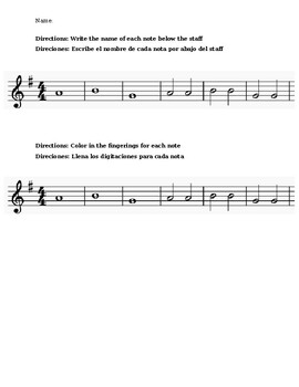 Preview of Bilingual Beginner Alto Saxophone Fingering and Note Reading Review