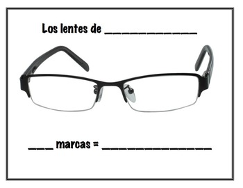 Preview of Bilingual Behavior Chart for Eyeglasses