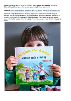 Preview of Bilingual Book Summer with Grandpa - Accompanying activities