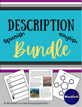 Preview of Bilingual Bundle of Description Texts and Charts in English and Spanish