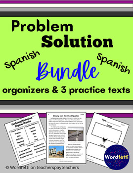 Preview of Bilingual Bundle of Problem Solution Texts and Charts in English and Spanish