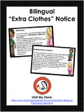 Bilingual Change of Clothes Notice for Parents
