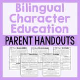 Bilingual Character Education Parent Letters - English And
