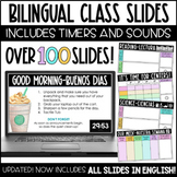 Bilingual Class Slides - Slides with Timers - Classroom Sl