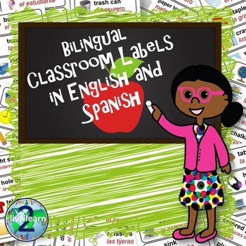 Preview of Bilingual Classroom Labels (Spanish & English)