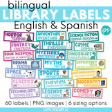 Bilingual Classroom Library Genre Labels | Dual Language E