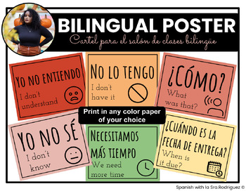 Bilingual Classroom Posters - Spanish by Spanish with la Sra Rodriguez