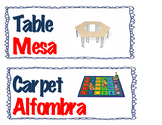 Bilingual Classroom labels (English&Spanish)
