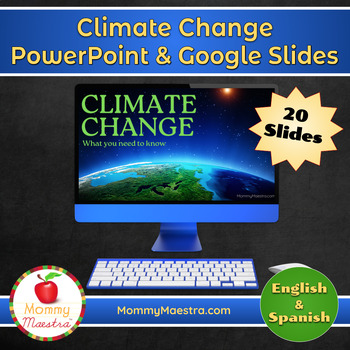 Preview of Bilingual Climate Change Google Slides - PPT - Canva Template