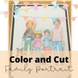 Bilingual Color and Cut Family Portrait, Mother's Day Acti