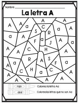 Bilingual Color By Code Alphabet Numbers In English Spanish