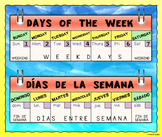 Bilingual Days of the Week Calendar Poster (Spanish and English)