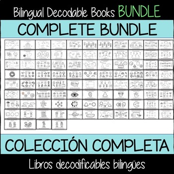 Preview of Bilingual Decodable Books COMPLETE BUNDLE (Libros decodificables bilingües)