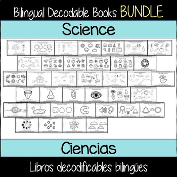 Preview of Bilingual Decodable Books Science BUNDLE (Libros decodificables bilingües)